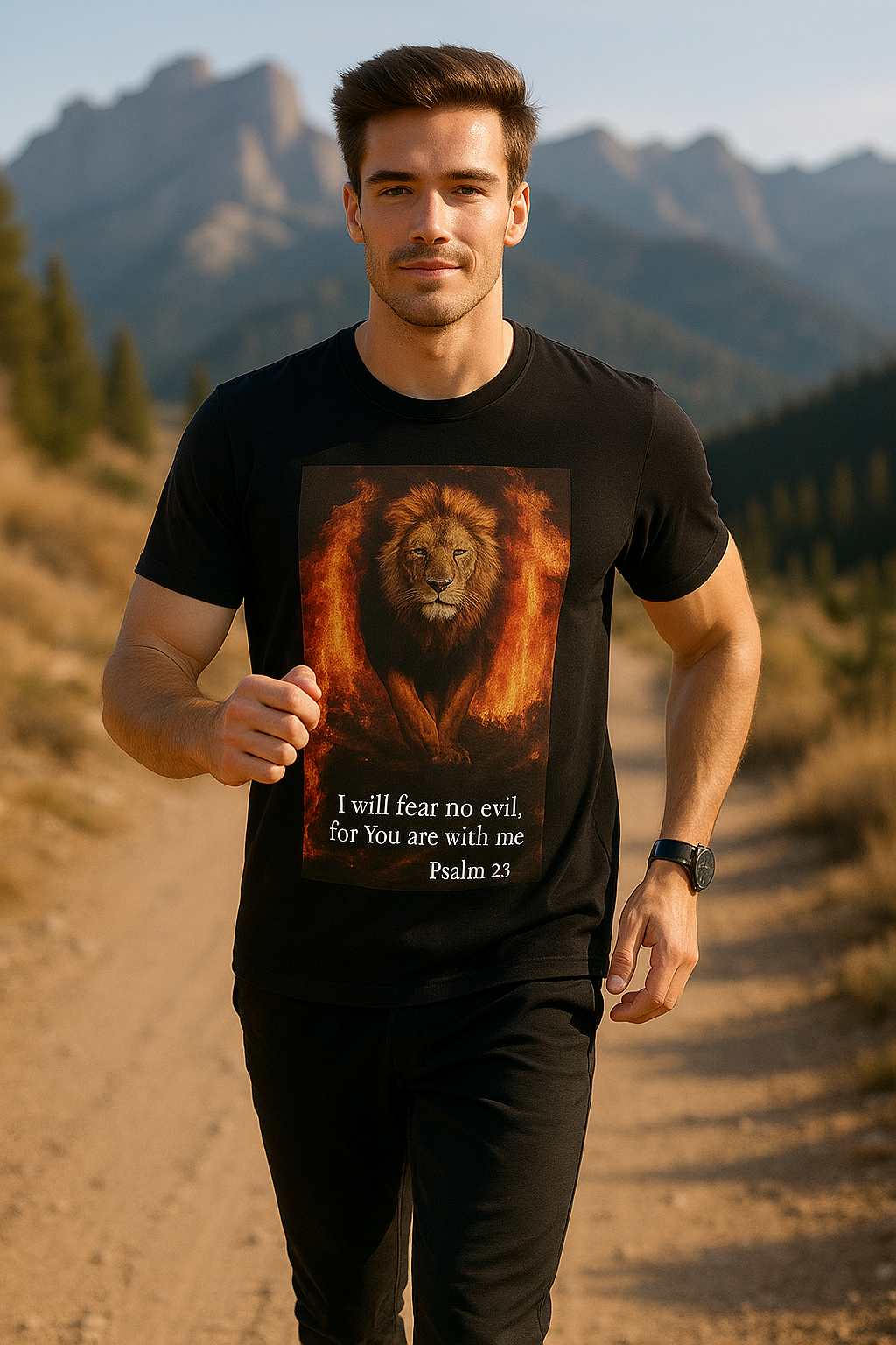 Psalm 23 “Fear No Evil” Lion T-Shirt