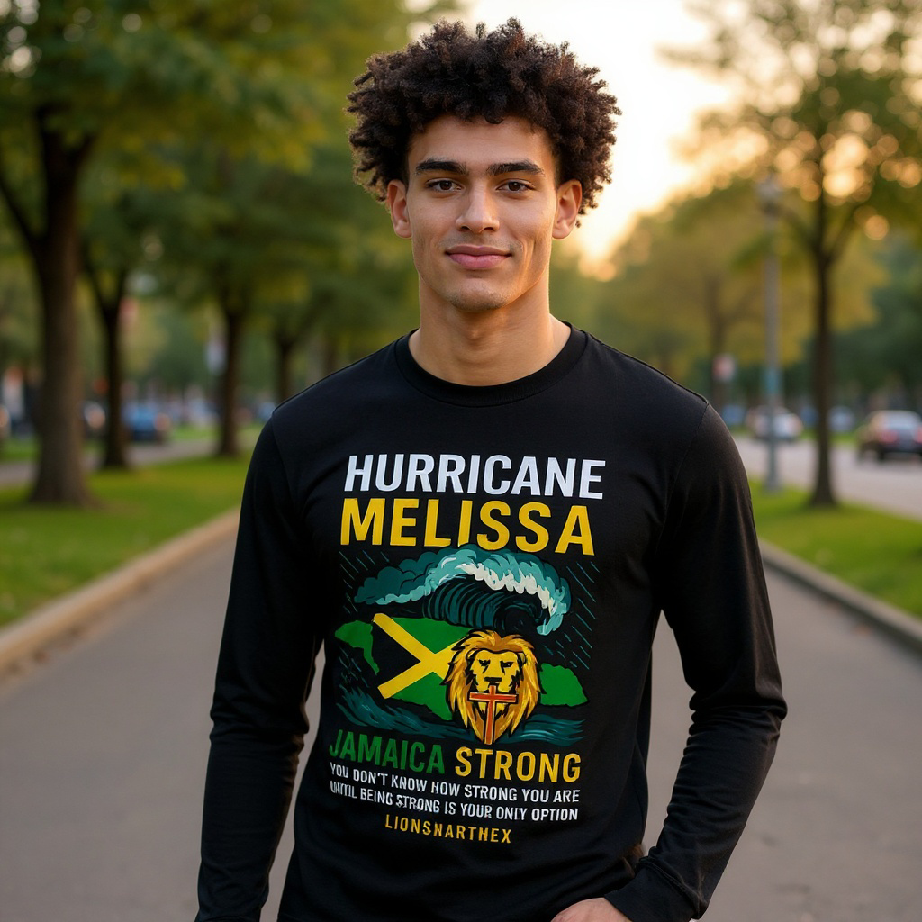 Hurricane Melissa: Jamaica Strong Long-Sleeve Shirt (Limited Edition)